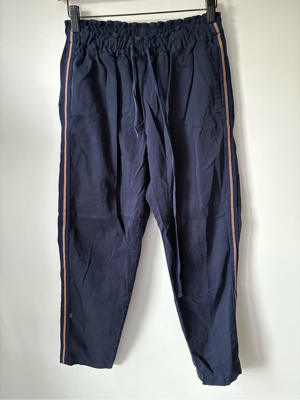 Xirena Pants Women’s XS Navy Cotton Side Stripe Relaxed Track Pants